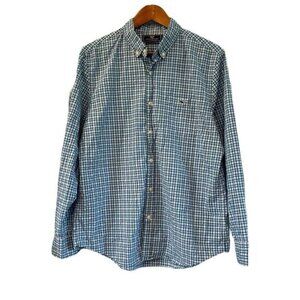 Vineyard vines blue checkered slim fit tucker shirt